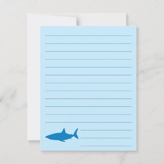 Blauwe haaien Kute Briefpapier kaarten van het Kin (Achterkant)