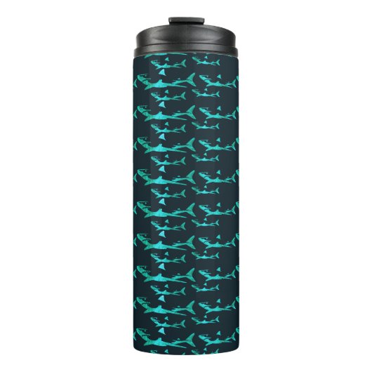 Blauwe haaien thermosbeker (Voorkant)