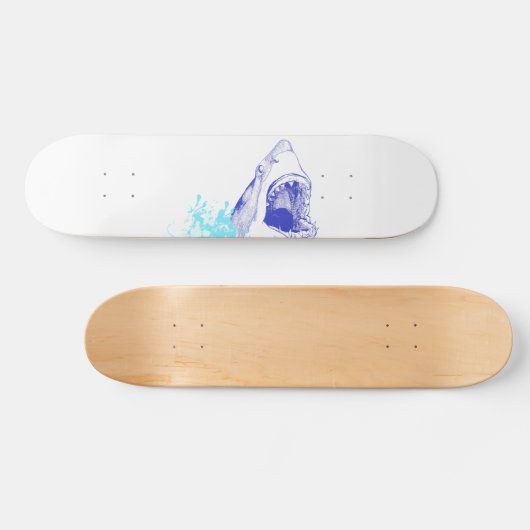 Blauwe haaiendak skateboard (Horizontaal)
