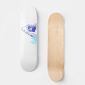 Blauwe haaiendak skateboard (Voorkant)