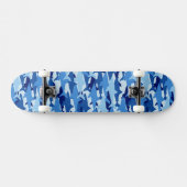 Blauwe Haaienpatroon Skateboard (Horizontaal)