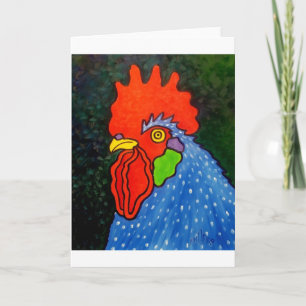 Blauwe haan 14 kaart