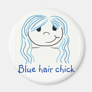 Blauwe haarklok magneet
