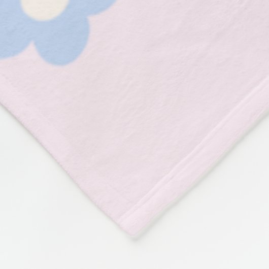 Blauwe Hagedis Bloemen Fleece Deken (Hoek)