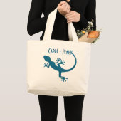 Blauwe hagedis, geko - Faraglioni, Capri, Italië Grote Tote Bag (Voorkant (product))