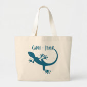 Blauwe hagedis, geko - Faraglioni, Capri, Italië Grote Tote Bag (Voorkant)