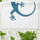 Blauwe hagedis, geko - Faraglioni, Capri, Italië Theedoek (Gevouwen)