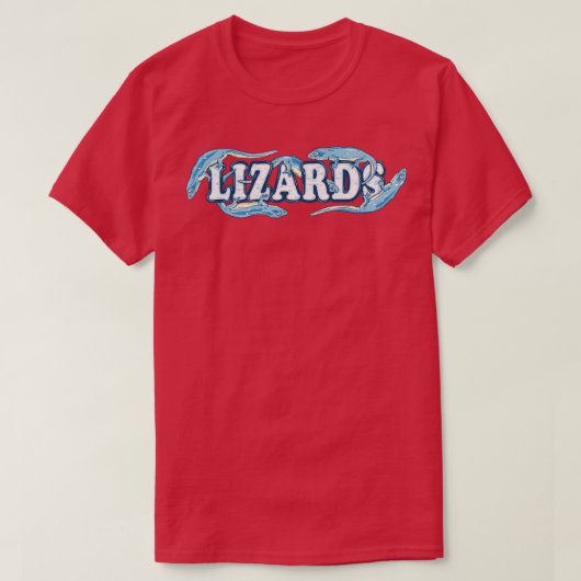 Blauwe hagedissen t-shirt (Design voorkant)