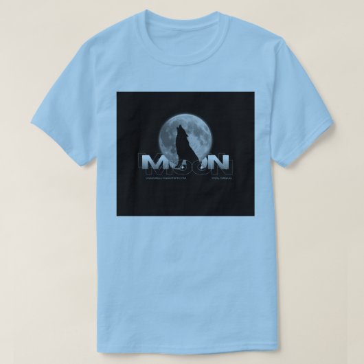 Blauwe half mouw t-shirt (Design voorkant)