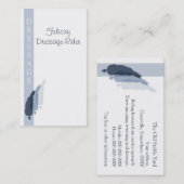 Blauwe halfpasafbeelding visitekaartje (Voorkant / Achterkant)