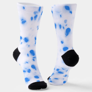 Blauwe Halftone Polka Duurzame Premium Crew Soks Sokken