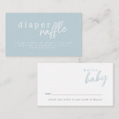 Blauwe Hallo Baby Moderne Baby shower Informatiekaartje (Voorkant / Achterkant)