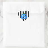 blauwe halloween hart pompoen gestreept sticker (Tas)