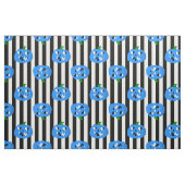 blauwe halloween hart pompoen gestreept stof (Fat Quarter)