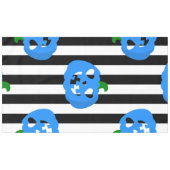 blauwe halloween hart pompoen gestreept tafelkleed (Voorkant (Horizontaal))
