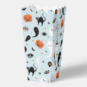 Blauwe Halloween Kids Verjaardagsfeestje Popcorn Bedankdoosjes (Achterkant)