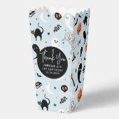 Blauwe Halloween Kids Verjaardagsfeestje Popcorn Bedankdoosjes (Voorkant)