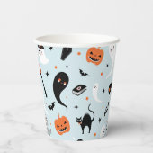 Blauwe Halloween Party Paper Cups Papieren Bekers (Achterkant)