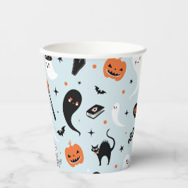 Blauwe Halloween Party Paper Cups Papieren Bekers