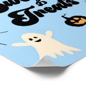 Blauwe Halloween Spooky snoepjes en lekkernijen te Poster (Hoek)