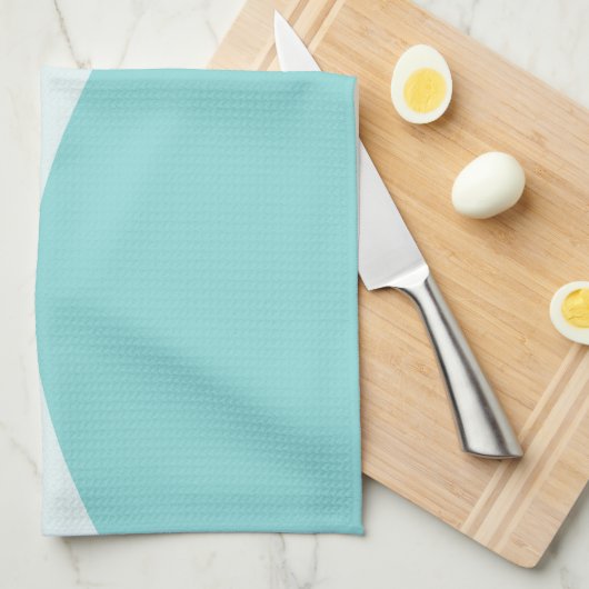 Blauwe halve cirkel theedoek (Quarter Fold)