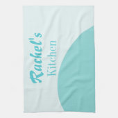 Blauwe halve cirkel theedoek (Verticaal)