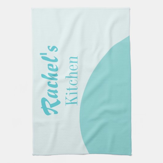 Blauwe halve cirkel theedoek (Verticaal)