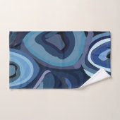 Blauwe Halve Cirkels Abstract Geometrisch Bad Handdoek (Handdoek)