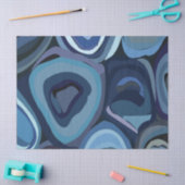 Blauwe Halve Cirkels Abstract Geometrisch Tissuepapier (Craft)