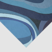 Blauwe Halve Cirkels Abstract Geometrisch Tissuepapier (Detail)