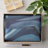 Blauwe Halve Cirkels Abstract Geometrisch Tissuepapier (Geschenk)