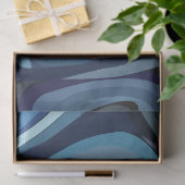 Blauwe halve cirkels Abstracte geometrische Tissuepapier (Geschenk)