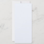 Blauwe Halve Maan met Witte Bloemen Menu Kaart (Achterkant)