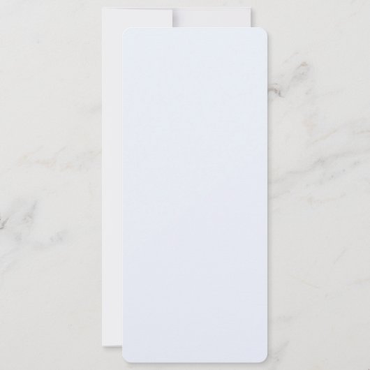 Blauwe Halve Maan met Witte Bloemen Menu Kaart (Achterkant)