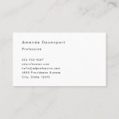 Blauwe halve maan met witte bloemen visitekaartje (Achterkant)