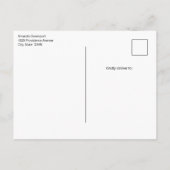 Blauwe Halve Maan Witte Bloemen Halloween Party Uitnodiging Briefkaart (Achterkant)