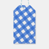 Blauwe Hamburger Zomer Kookfeest Barbecue BBQ Fees Cadeaulabel (Achterkant)