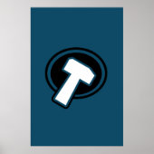 Blauwe hamer - Poster (Voorkant)