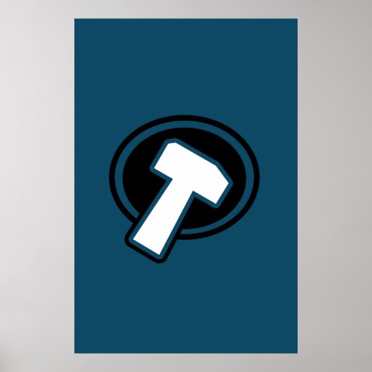 Blauwe hamer - Poster (Voorkant)