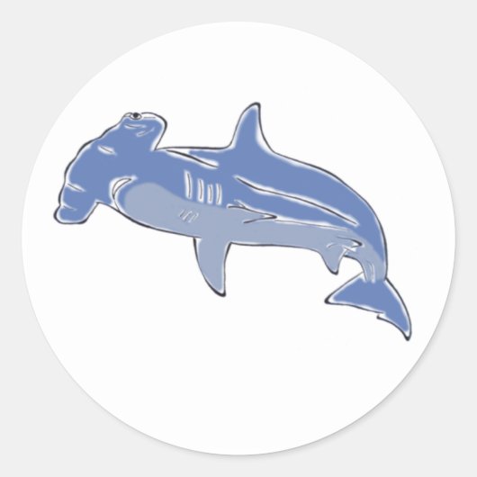 Blauwe Hammerhead stickers (Voorkant)