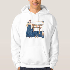 Blauwe Hanbok Dame & Traditionele Poort Hoodie