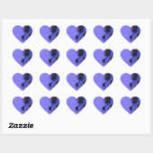 Blauwe hand gesneden Boeddha Hart Sticker (Vel)