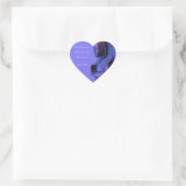 Blauwe hand gesneden Boeddha Hart Sticker (Tas)