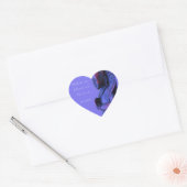 Blauwe hand gesneden Boeddha Hart Sticker (Envelop)
