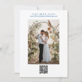 Blauwe hand getekend grillige eigenzinnige funky b kaart (Achterkant)