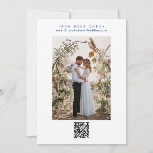 Blauwe hand getekend grillige eigenzinnige funky b kaart (Achterkant)