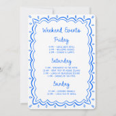 Blauwe Hand Getekende Laatste Splash Bachelorette Kaart (Achterkant)