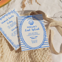 Blauwe Hand Getekende Laatste Splash Bachelorette