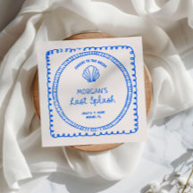 Blauwe Hand Getekende Laatste Splash Bachelorette