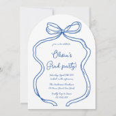 Blauwe Hand Getrokken Boog Foto Boog Afstudeerfees Kaart (Voorkant)